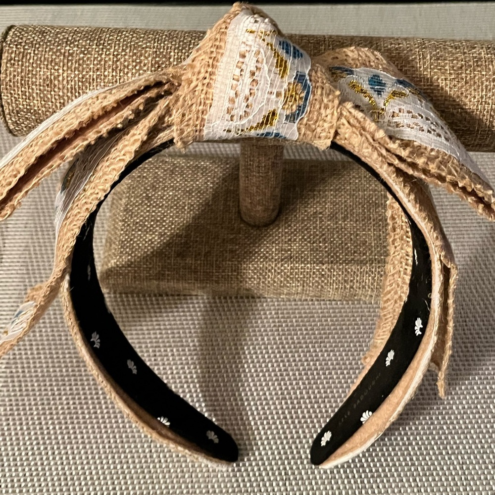 LELE SADOUGHI WOMEN NWT AUTHENTIC CLOUD BLUE SHIRLEY WIDE RIBBON HEADBAND